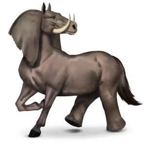 wildpferd elefant
