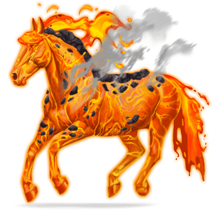 göttliches pferd lava